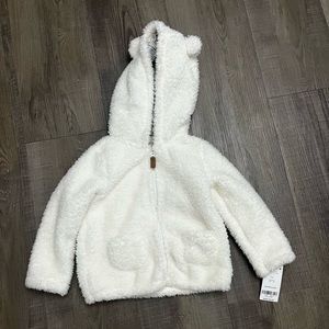 NWT. Baby Carter’s Zip Up Sherpa Hoodie size 24m